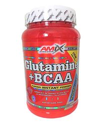 Amix - Glutamina + Bcaa - Suplemento Alimenticio - Mejora del Rendimiento - Contiene Aminoácidos Bcaa - Glutamina en Polvo - Nutrición Deportiva - Sabor a Natural - Bote de 1 Kg