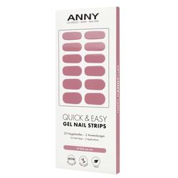 ANNY Gel Nail Strips – Pellicola UV per unghie da incollare con lampada UV, resistente e infrangibile, facile da usare, colore: say yes – Rosa fumoso n. 35