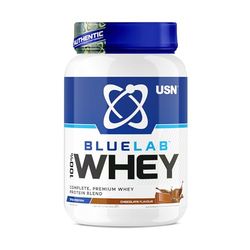 USN Blue Lab Whey - Boisson Protéinée en Poudre, Protéines de Lactosérum & BCAA, Prise de Masse & Récupération, Shaker Post-Entraînement, Saveur Chocolat, 2 kg, NBLW11