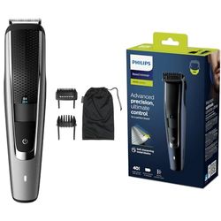 Philips Beard trimmer BT5502/15, beard trimmer with 40 length settings, smooth trimming thanks to Lift & Trim PRO system, self-sharpening metal blades, 90min battery life, wireless black