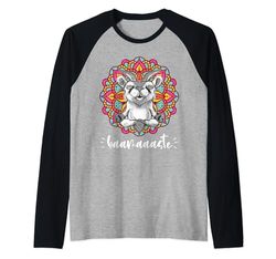 Goat Yoga Divertido Meditación Baamaaaste Goat Yoga Chicas Camiseta Manga Raglan