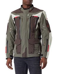 Furygan Men's Voyager 3C-3 Laminated Layers Motorbike Jacket Touring & Adventure-CE EPI Certified-All Seasons-Breathable-Waterproof-High end-Top Performance, Coffee-Pearl-Khaki, XL