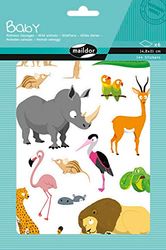 Clairefontaine Maildor AE228C -A Bag of Baby Stickers -Contains 6 Sheets of Stickers -Wild Animal Motifs - 14.8x21cm