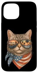 Chat Cool Los Angeles Style Rétro USA Coque pour iPhone 15
