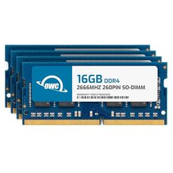 OWC - 64 GB OWC Memory Upgrade Kit - 4 x 16 GB PC21300 DDR4 2666 MHz SO-DIMM's voor 27 inch iMac met Retina 5K (2019-2020) en compatibele pc's