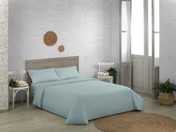 Funda nórdica de algodón orgánico color hielo. Cama de 150/160 cm.