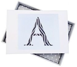 WHITE COTTON CARDS Alphabetics Initiale d'un Mini Album Photo, Multicolore