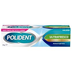 Polident Adhésif ultra frais, pour prothèses dentaires, tenue quotidienne, goût menthe fraîche, 40 polidents ultra frais, adhésif pour prothèses dentaires, tenue quotidienne, goût menthe fraîche, 40 g