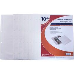 Grafoplas 6470500 10 hoezen voor fotoalbum, 320 x 230 mm, transparant, 4 + 4 foto's van 10 x 15 cm