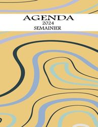 Agenda 2024 Semainier: agenda 2024 professionnel grand format A4 avec calendrier mensuel | 1 Semaine sur 2 Pages , Planificateur hebdomadaire a4 52semaines ,