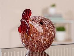 Verpakking van 3 glassoorten, figuur, hen, spekled, glas, meerkleurig, PU 3, L. 9 cm, W. 13 cm, H. 12 cm