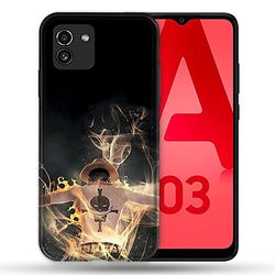 Cover per Samsung Galaxy A03 Manga One Piece Ace, colore: Nero