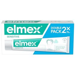 elmex Sensitive tandkräm 2 förpackningar om 75 ml I Behandling för känsliga tänder I Effektiv lindring och skydd av tandkänsligheten I med aminfluorid I mild rengöring