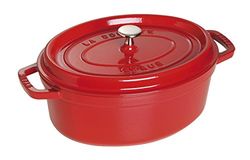 STAUB Caçarola/cocotte de ferro fundido oval, diâmetro de 29 cm, 4,25 l, vermelho cereja