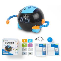 Learning Resources Cooper Robot Stem Individual LER3119, A Partir de 5 Años, Programación Sin Pantalla, Reforzable en Aula, USB Recargable
