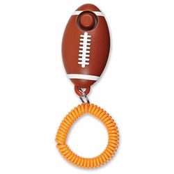 BrightKins Smarty Pooch Training Clicker Voetbal, American Football-thema clicker voor hondentraining met flexibele polsriem, hondentraining en gedragsoplossingen, 1 stuk