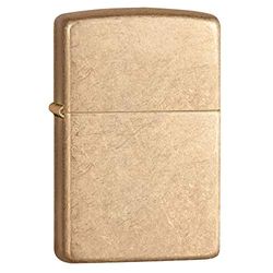Zippo Windproof Lighter|Metal Long Lasting Zippo Lighter|Best with Zippo Lighter Fluid|Refillable Lighter| Perfect for Cigarettes Cigars Candles|Pocket Lighter Fire Starter| Tumbled Brass