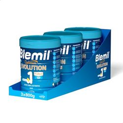 Blemil 1 Optimum Evolution 3PACK | 3 Botes de 800g | Leche de Inicio en polvo para Bebé desde el Primer Día - Amazon Exclusive