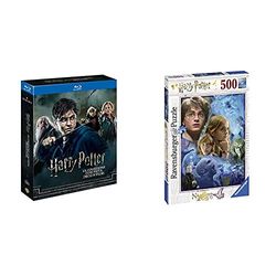 Harry Potter Collection (8 Blu-Ray) + Ravensburger 14821 Harry Potter in Hogwart Puzzle, 500 Pezzi