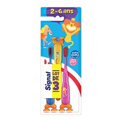 Signal Extra Souple Brosse à Dents Enfant 2 à 6 Ans - Pack de 3