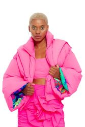 CHAOUICHE Donsjack, roze, 5 x groot, uniseks, volwassenen, Roze, 5XL