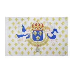 Koning van Frankrijk Fleur-de-lis Vlag 90x60 cm voor een paal - Franse Koninkrijksvlag 60 x 90 cm - Banner 2x3 ft met gat - AZ FLAG