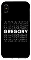 Coque pour iPhone XS Max Chemise Gregory - Prénom personnalisé amusant Gregory