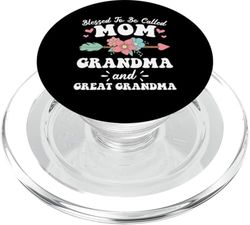 Es una bendición ser llamada mamá, abuela y bisabuela Floral PopSockets PopGrip para MagSafe