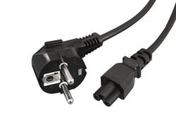 Attacco tripolare C5 2.5A/250V 1.8m: ideale per apparecchiature elettroniche. Il suo design robusto garantisce sicurezza ed efficienza. Perfetto per casa e ufficio, garantendo una connessione stabile.