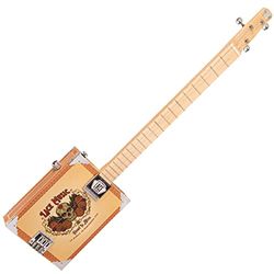 KANTEN ELEKTRISCHE CIGAR BOX GITAAR - Dood IS LEVEN - 3 STRING