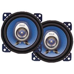 Pyle 4" Car Sound Speaker (Pair) - Upgraded Blue Poly Injection Cone 2-Way 180 Watt Peak w/Non-fatiguing Butyl Rubber Surround 110-20Khz Frequency Response 4 Ohm & 3/4" ASV Voice Coil - PL42BL