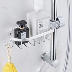 Faucet Shower Rod Assembled Shampoo Soap Holder Shower Caddy Basket Kitchen Washing Organizer