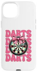 Darts Dartboard Dart Girl Mom Coquette Bow Case for iPhone 15 Plus
