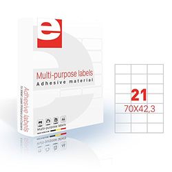 Etiklaser 30900001 paket med 21 etiketter 70 x 42,3 mm 200 standard A4 ark/låda