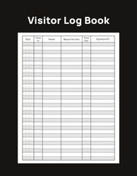 Visitor Log Book: Guest Management Solution for Hotels, Front Desk, Offices and Accommodations