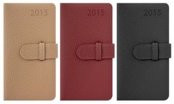 2015 slim week to view diary textured leatherette embossed belt-tab x 1 single