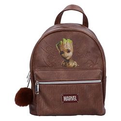 Marvel Baby Groot Backpack 28cm, PU Leather, Brown