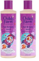 Childs Farm Kids Hair & Body Wash, Blackberry & Apple | Tear-free, Gently Cleanses | Suitable for Dry, Sensitive Skin, 250ml (Pack of 2)