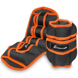 ProsourceFit Enkel/pols en arm/beengewichten set van 2 stuks, verstelbare riem 0,5 kg - 2,3 kg, verstelbaar gewicht 3,2 kg voor dames en heren