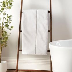 Bianca Zero Twist - Asciugamano da bagno in cotone satinato, 70 x 120 cm, colore: Bianco