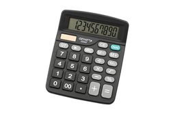 Genie Calculatrice de bureau 220 MD, 10 chiffres, double alimentation (solaire et batterie), 1 pièce, design compact, noir