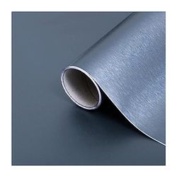 d-c-fix vinilo adhesivo muebles Gris de acero platino aspecto metálico autoadhesivo impermeable decorativo para cocina, armario, puerta, mesa papel pintado forrar rollo láminas 45 cm x 2 m