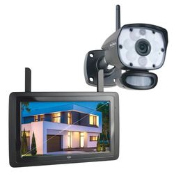 Elro CZ60RIP11S CZ60RIPS Visione Notturna 1080P HD Telecamera di sorveglianza a Colori con Schermo da 9 "e App