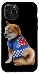 Custodia per iPhone 11 Pro Shiba Dog Wear tradizionale giapponese Happi cappotto per festival