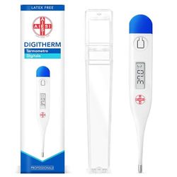 AIESI® Professionele Digitale Thermometer voor koorts bij volwassenen en kinderen DIGITHERM, Resultaat in 1 MINUTE, Garantie 24 maanden