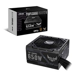 ASUS TUF Gaming 650W Bronze Bloc d'alimentation (Ventilateurs axiaux à double roulement à billes, Certification Militaire, Revêtement protecteur PCB, technologie 0dB, Garantie 6 ans)