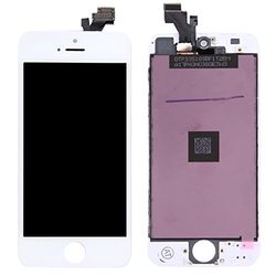 3 en 1 (High Quality LCD Touch Pad, LCD) & Digitizer Frame Assembly for (White) iPhone 4