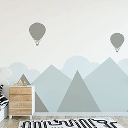 Muurstickers Kinderen Decoratie Babykamer Muurstickers Kinderen Muurstickers Scandinavische bergen Scandinavische H120 x L 160 cm