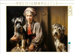 CALVENDO Puzzel Een motief uit de kalender "Lady with Hund" | 1000 stukjes Lege-formaat 64 x 48 cm fotopuzzel voor gelukkige uuren: dame met schnauzer
