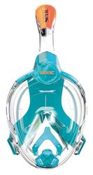 SEAC AMICA, helmask för snorkling för vuxna och barn i åldern från 6 år — en snorkelmask för hela ansiktet av ftalatfri och allergivänlig polymer, aquamarin/orange, JUNIOR